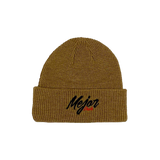 MejorDash Logo Beanie x Caramel with Black/Red